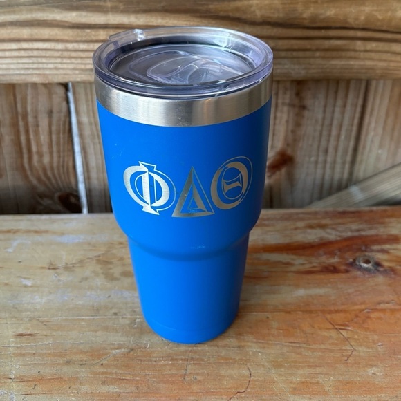 Phi Delta Theta Blue Insulated Stainless Steel Polar Camel Travel Tumbler & Lid - Picture 1 of 9